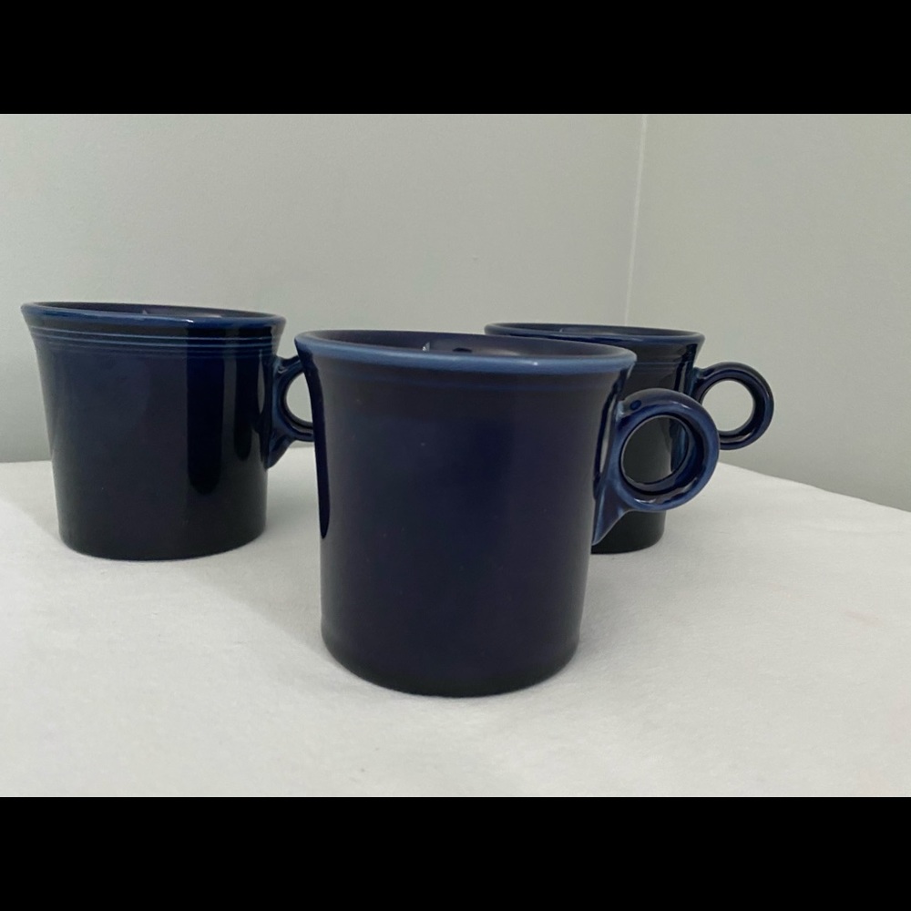 Fiesta Cobalt Blue Coffee Mugs~set of 3‎